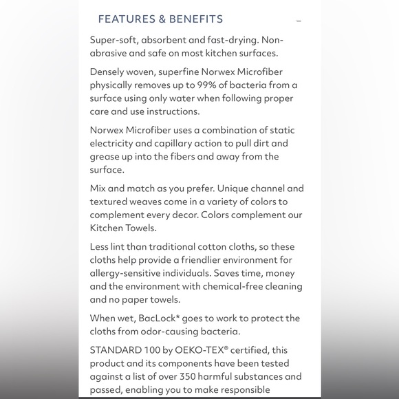 Norwex Kitchen Cloth Trio Set of 3 Pomegranate NWT - Picture 6 of 8